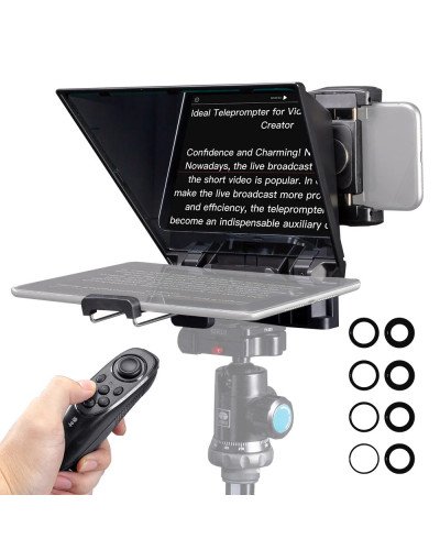 FEELWORLD TP2A Portable 8" Teleprompter supports Tablet Prompting Smartphone DSLR Shooting