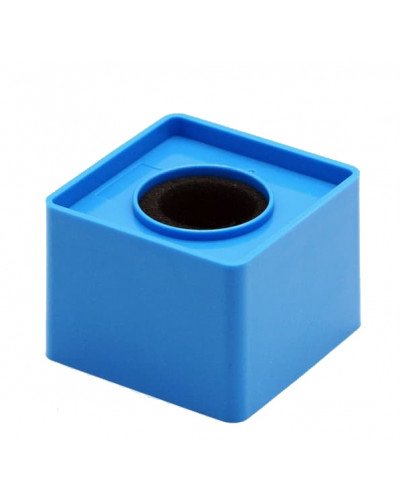 Blue ABS Mic Microphone Interview Square Logo Flag Station