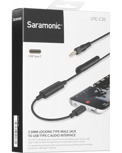 Saramonic UTC-C35 3.5mm Locking Male To USB Type-C Converter Cable