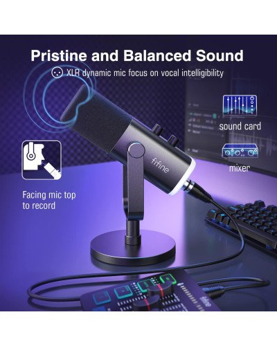 FIFINE Ampligame AM8 USB/XLR Dynamic Microphone