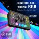 FIFINE AmpliGame SC3 Gaming Audio Mixer Streaming 4-Channel RGB Mixer with XLR Microphone Interface for Game Voice Podcast