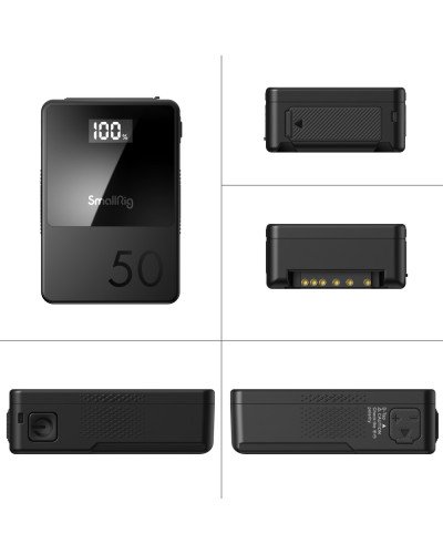 SmallRig VB50 Mini V-Mount Battery (50Wh, Black)