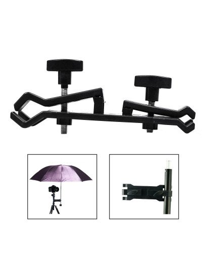 Camera Umbrella Holder Clip Clamp Bracket Spport Tripod for Outdoor