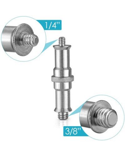 1/4 to 3/8 inch Metal Male Convertor Threaded Screw Adapter