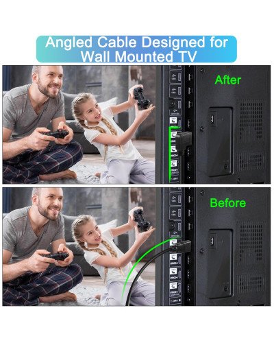 4K HDMI TO HDMI Right-Angle 1.9m Cable