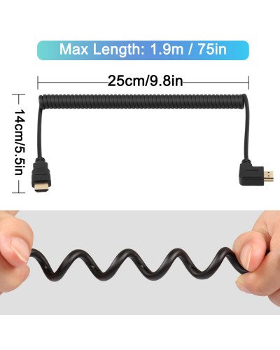4K HDMI TO HDMI Right-Angle 1.9m Cable