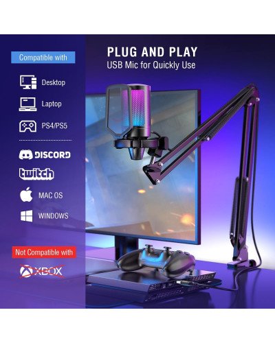 FIFINE Ampligame A6T Gaming USB Microphone Kit