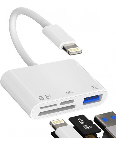 Lightning to OTG Adapter/Hub TF/SD/USB/Lightning Input for iPad/iPhone