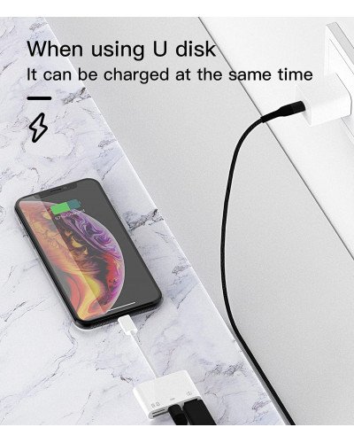 Lightning to OTG Adapter/Hub TF/SD/USB/Lightning Input for iPad/iPhone