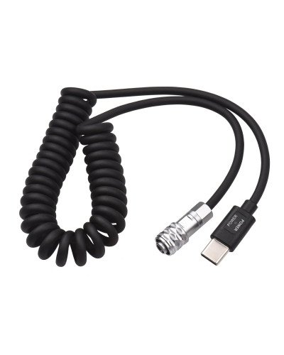 USB-C Power Cable Replacement for Blackmagic Pocket Cinema BMPCC 4K6K to USB Type-C Spring Cable