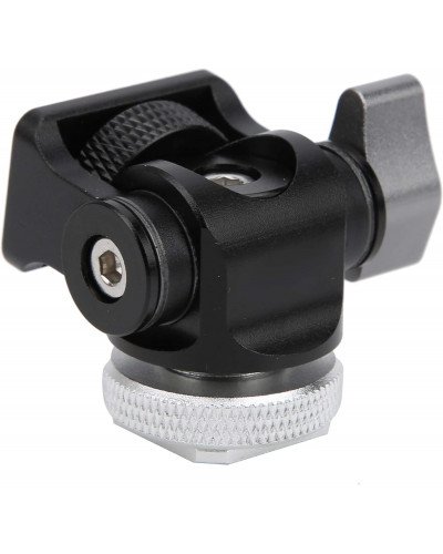 Ball Head Aluminium Alloy Tilt Angle Adjustment Black 1/4 Inch Screw Monitor Bracket