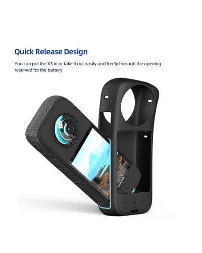 Insta360 X3 aMagisn Silicone Body Protective Case Body+Lens Cover
