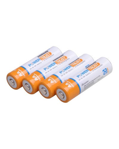 PowerTrust 4 Packs 2800mAh High-Capacity AA NiMH Rechargeable Batteries