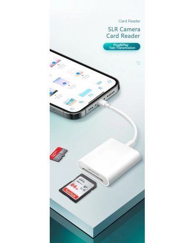 IPhone Lightning To TF/SD Card Micro Camera Reader OTG Adapter Cable IPhone Lightning To TF/SD Card Micro Camera Reader OTG Adapter Cable