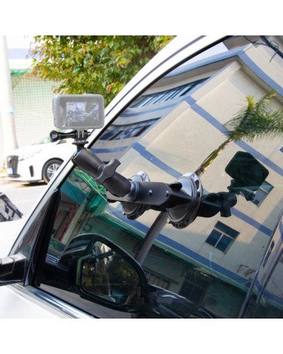 Dual Suction Cup 1/4"-20 Thread Adapter Car Mount Holder for GoPro DJI Inst360 Dual Suction Cup 1/4"-20 Thread Adapter Car Mount Holder for GoPro DJI Inst360