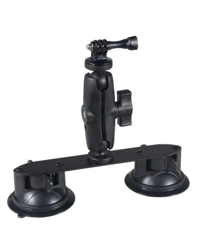 Dual Suction Cup 1/4"-20 Thread Adapter Car Mount Holder for GoPro DJI Inst360 Dual Suction Cup 1/4"-20 Thread Adapter Car Mount Holder for GoPro DJI Inst360