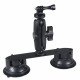 Dual Suction Cup 1/4"-20 Thread Adapter Car Mount Holder for GoPro DJI Inst360