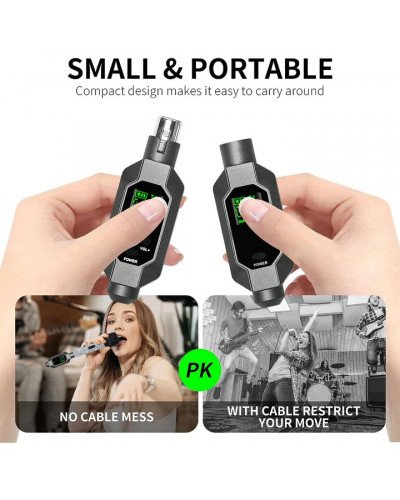 Wireless Microphone XLR Transmitter Receiver Universal Wired to Wireless Converter For Guitar Audio Mixer Amplifiers