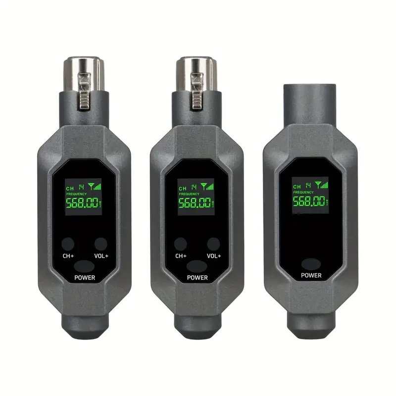 Wireless Microphone XLR Transmitter Receiver Universal Wired to ...