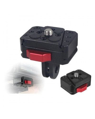 Mini V-Lock Mount Quick Release Plate Clamp DSLR for Gopro