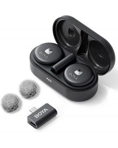 BOYA Omic-U Type-C 2.4GHz Dual-Channel Wireless Microphone System (Black)