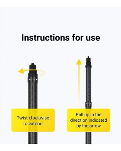 3M Carbon Fibre Selfie Stick for Insta360/GoPro