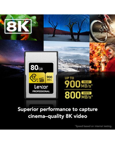 Lexar 80GB Professional CFexpress Type A Card GOLD Series