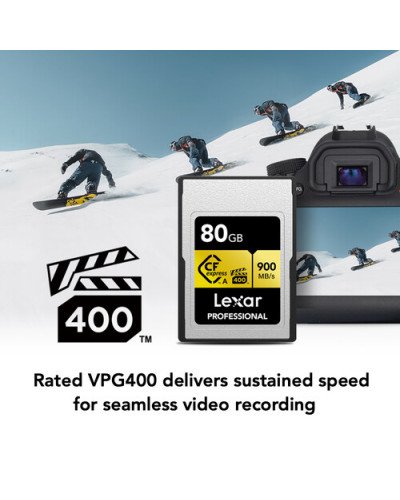 Lexar 80GB Professional CFexpress Type A Card GOLD Series