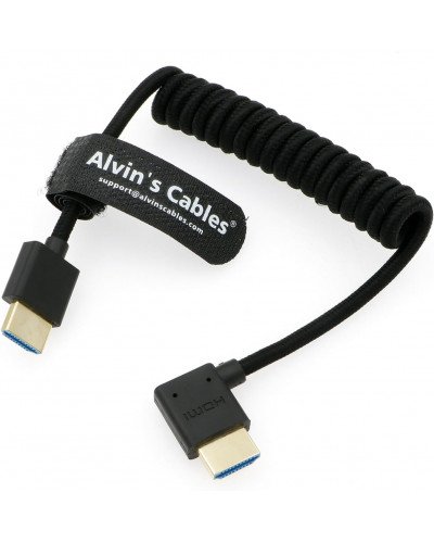 Alvin’s Cables 8K HDMI TO HDMI Right-Angle 18-28In Cable for Atomos Ninja Feelworld Monitor