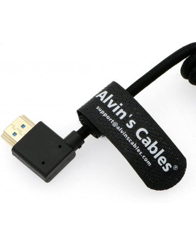 Alvin’s Cables 8K HDMI TO HDMI Right-Angle 18-28In Cable for Atomos Ninja Feelworld Monitor