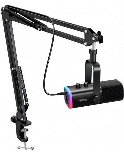 FIFINE Ampligame AM8T USB/XLR Gaming Microphone Kit