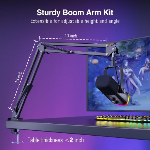 FIFINE Ampligame AM8T USB/XLR Gaming Microphone Kit