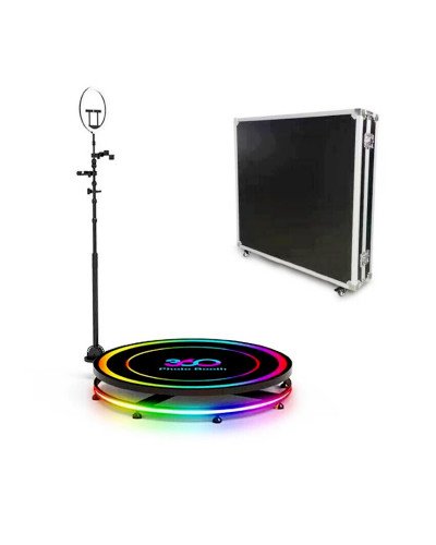 360Photo Booth Rotating Machine For Events Parties Automatic Spin Selfie Platform 80CM