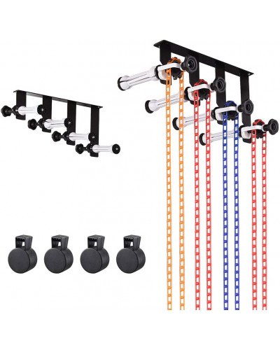 Photography 4-Roller Wall Mounting Manual Background Support System
