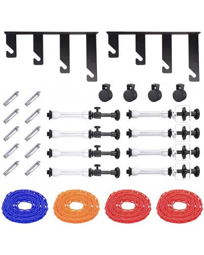 Photography 4-Roller Wall Mounting Manual Background Support System