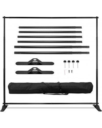 Double-Crossbar Backdrop Background Stand Frame Support System For Photography Photo Studio (300x240cm) Double-Crossbar Backdrop Background Stand Frame Support System For Photography Photo Studio (300x240cm)