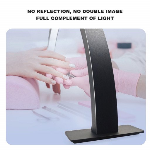 Half Moon Nail Desktop LED Light 58cm Black