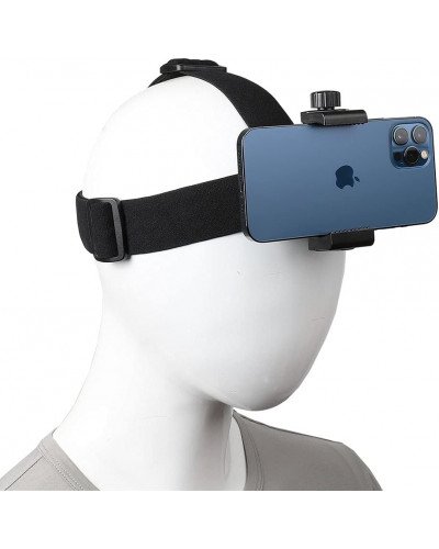 Head-Mounted Mobile Phone Holder First-Person View Video Outdoor Live Bracket for GoPro Action iPhone Samsung Smartphones