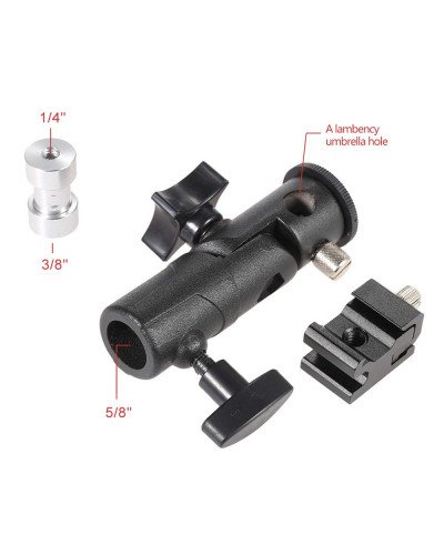 Hot Shoe Speedlite Umbrella Holder Light Stand Bracket E Type