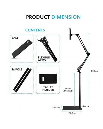 Lazy Floor Mobile Phone Bracket Telescopic Cantilever Live Multi-function Adjustable Tablet Phone Bracket