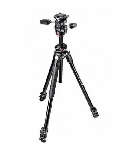 Manfrotto 290 Dual Aluminium 3-Section Tripod Kit With 3-Way Head (MK290DUA3-3W)