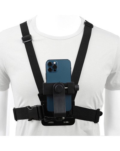 Mobile Phone Chest Mount Harness Strap Holder Cell Phone Clip Action Camera POV for Smartphones