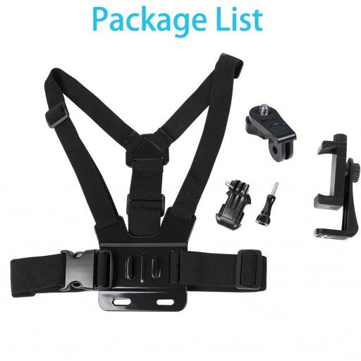 Mobile Phone Chest Mount Harness Strap Holder Cell Phone Clip Action Camera POV for Smartphones