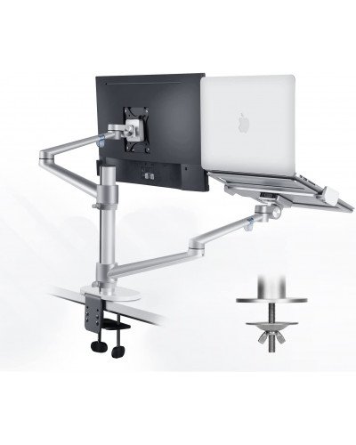 Aluminum Height Adjustable Desktop Dual Arm 17-32 inch Monitor Holder+12-17 inch Laptop Holder Stand OL-3L Full Motion Mount Arm Aluminum Height Adjustable Desktop Dual Arm 17-32 inch Monitor Holder+12-17 inch Laptop Holder Stand OL-3L Full Motion Mount Arm