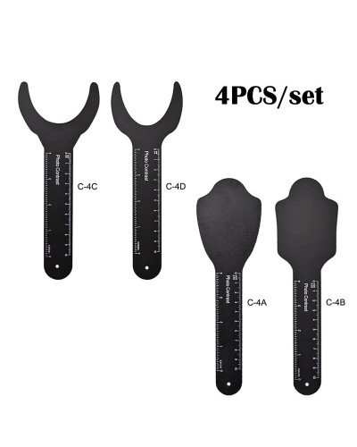 4pcs/set Durable Dental Photo Contrast Board Photography Black Background Board Palatal Contraster Board Oral Cheek
