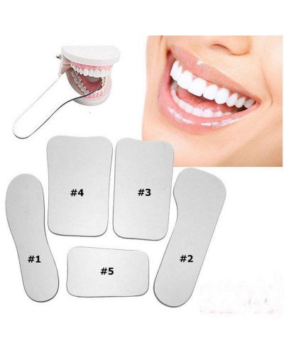 5pcs/set Dental Double Side Orthodontic Reflector Intra-oral Photography Mirrors Reflector for Orthodontic Taking Photo