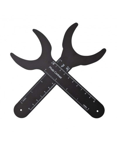 6pcs Dental Orthodontic Black Background Photo Image Contrast Board Oral Cheek Plate with Scale Mark Autoclavable Dentist Tools