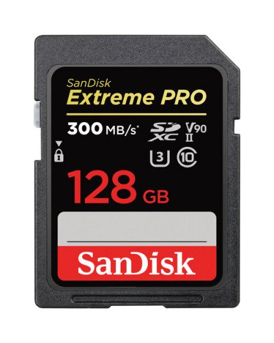 SanDisk 128GB Extreme PRO UHS-II SDXC 300 MB/s Memory Card