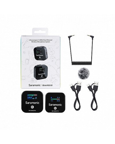 Saramonic Blink900 B1 Ultra Compact 2.4GHZ Dual - Channel Wireless Microphone Ssystem