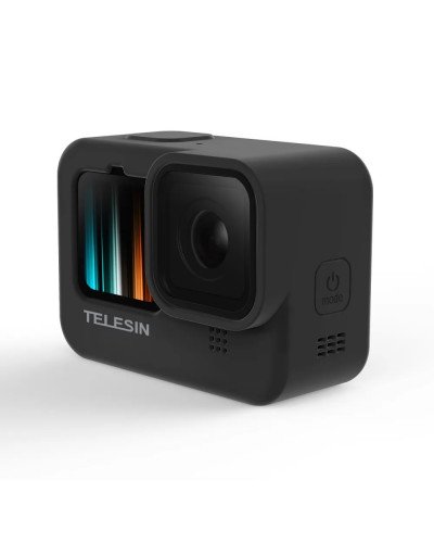 TELESIN Black Silicone Soft Case Protector Used For GoPro 12/11/10/9